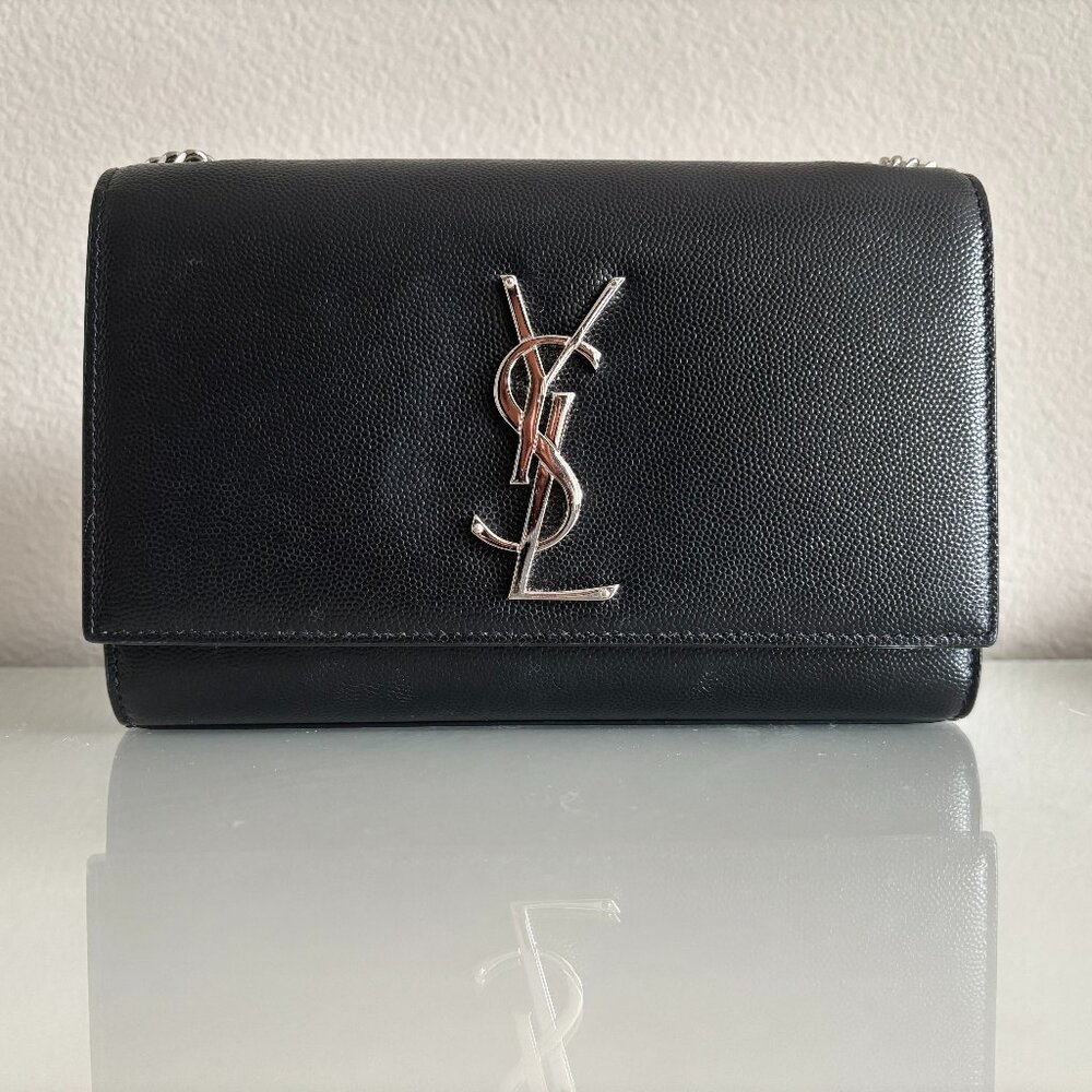 YSL KATE MEDIUM IN GRAIN DE POUDRE EMBOSSED LEATHER